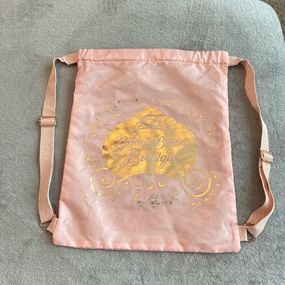 Disney Parks Bibbidi Bobbidi Boutique Drawstring Backpack Bag Cinch Sack 13